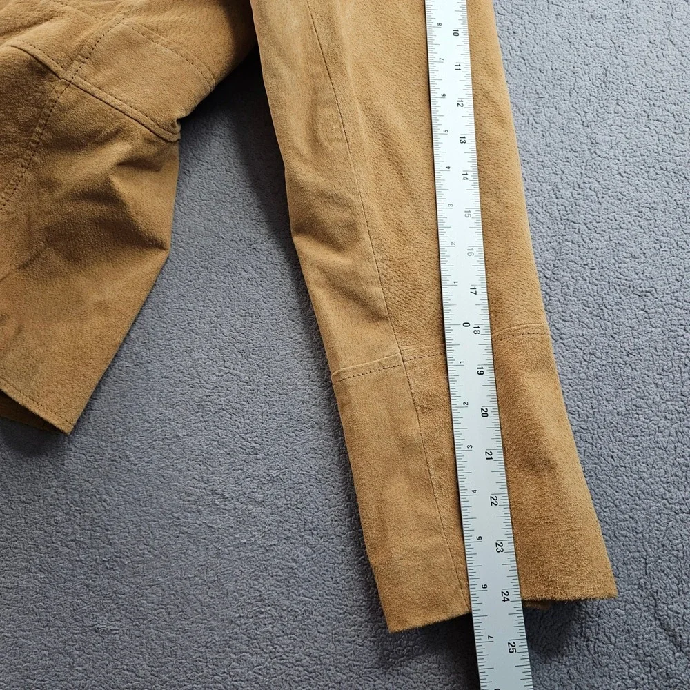 Lane Bryant Leather Jacket Womens 18/20 Brown Outer Shell Notch Lapel Button-Up - Picture 5 of 14